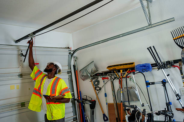 Professional Garage Door Panel Replacement technician working in Lynchburg, OH